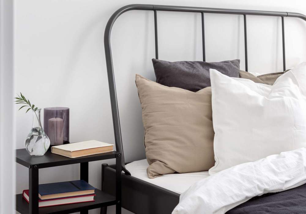 Model bedroom at Las Palmas Apartments in Brownsville, Texas