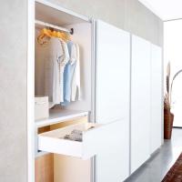 Spacious closets in the apartment at Roosevelt Park Apartments in San Jose, California