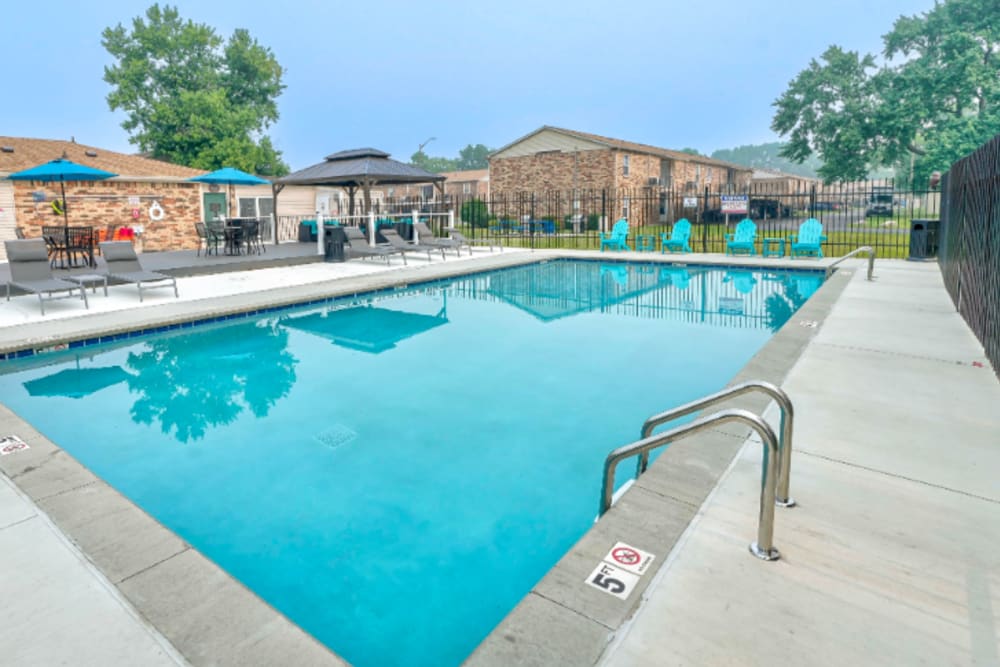 Community swimming pool  at The Sycamores in Indianapolis, Indiana 