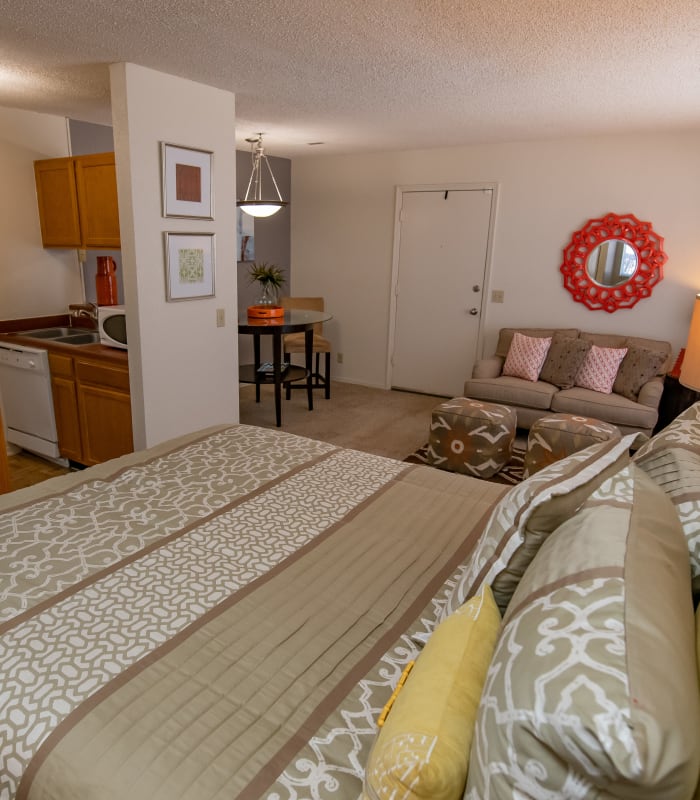 Bedroom at Tammaron Village Apartments in Oklahoma City, Oklahoma