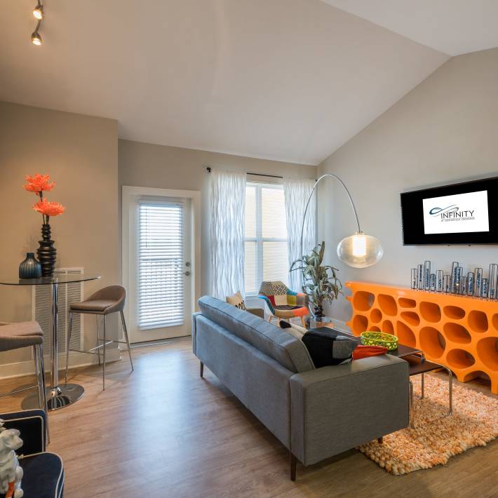 Apartment with wood-style floor at Infinity at Centerville Crossing, Virginia Beach, Virginia
