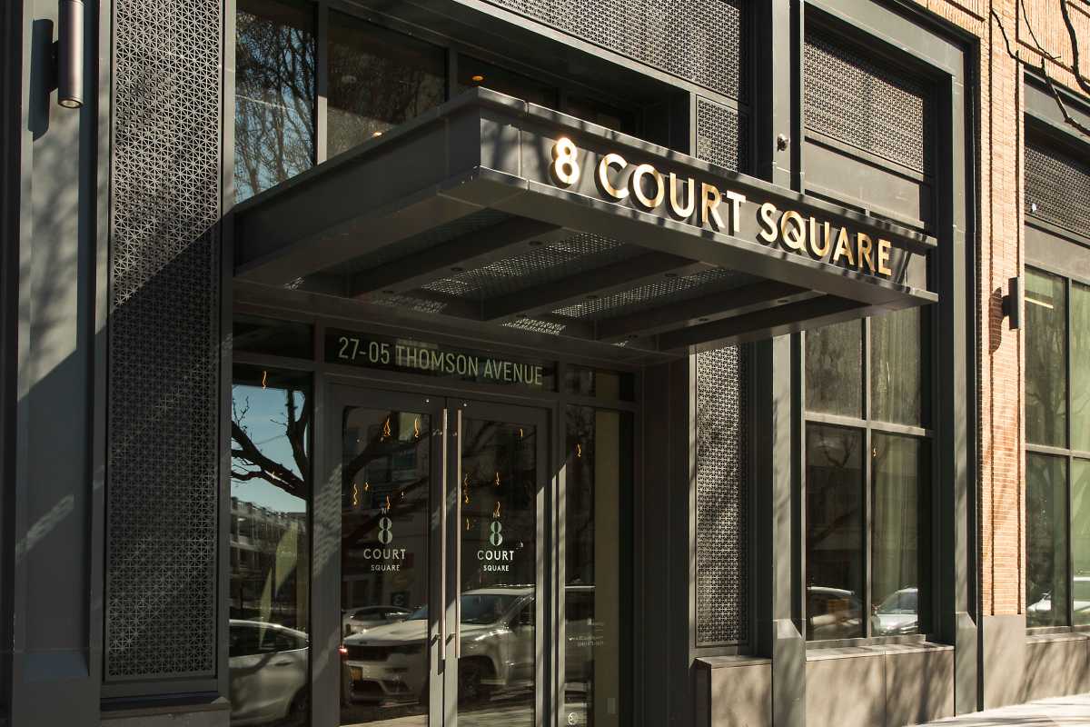 Building Entrance at 8 Court Square in Long Island City, New York 