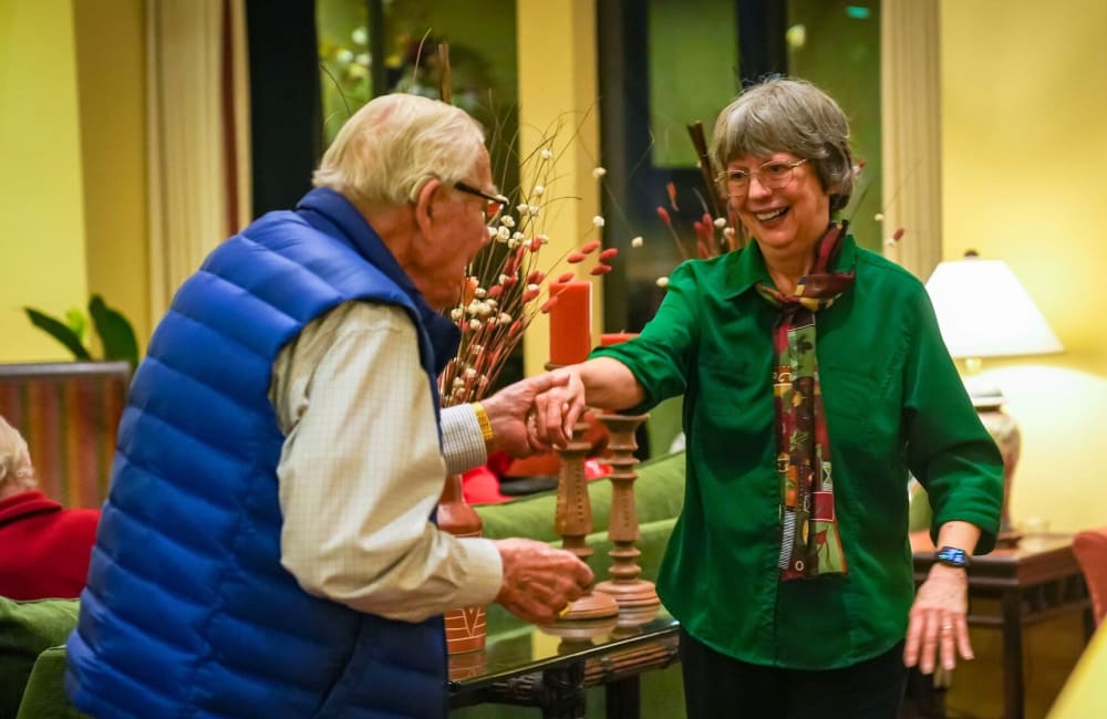 Residents dancing at Winding Commons Senior Living in Carmichael, California