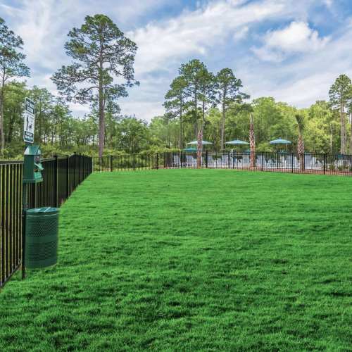 The on-site dog park at Artisan Living North Beach in Santa Rosa Beach, Florida