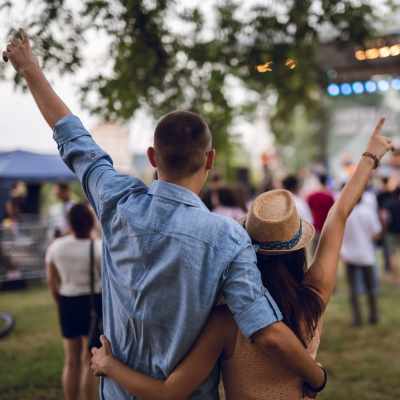 Resident at a concert near Hamlet Court Apartments in Rochester, New York