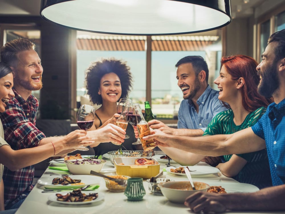 Residents eating at a local restaurant in Scottsdale, Arizona near San Bellara