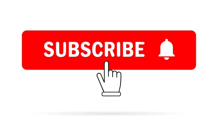 Subscribe/bell button and hand cursor.