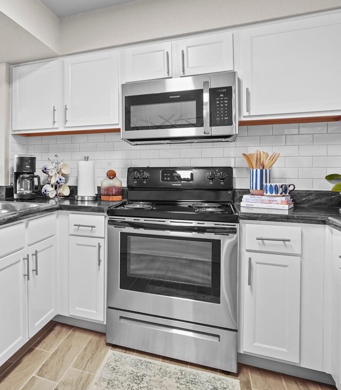 Kitchen at Cottages at Crestview in Wichita, Kansas