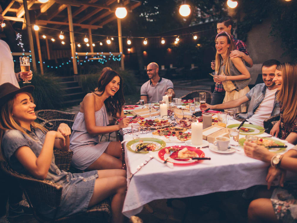 residents eating out at Arrebol Villas in Goodyear, Arizona 