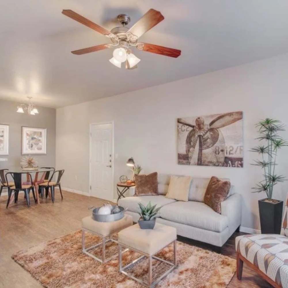 Living room at Vistas at Red Creek in San Angelo, Texas