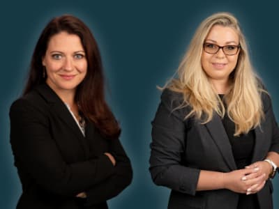Audrey Hamilton on the left and Lana Freger on the right