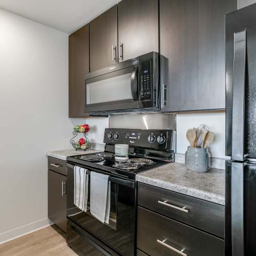 Fully equipped kitchen at Whitetail Ridge in Salem, Wisconsin