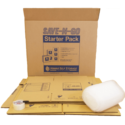 Purchase a starter pack in any of our Hawai'i Self Storage location offices