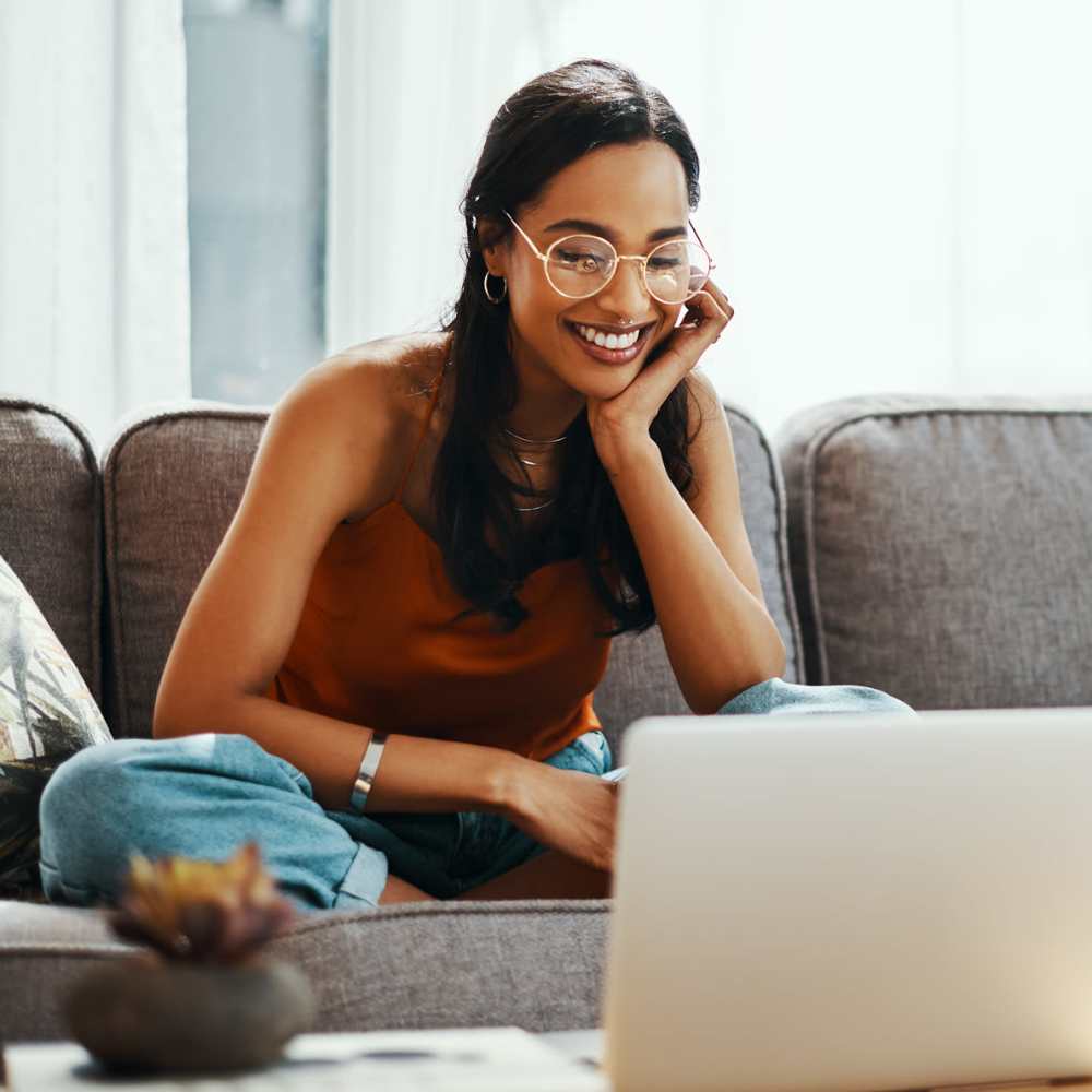 Resident in her living room at Ashton Parc in Sacramento, California