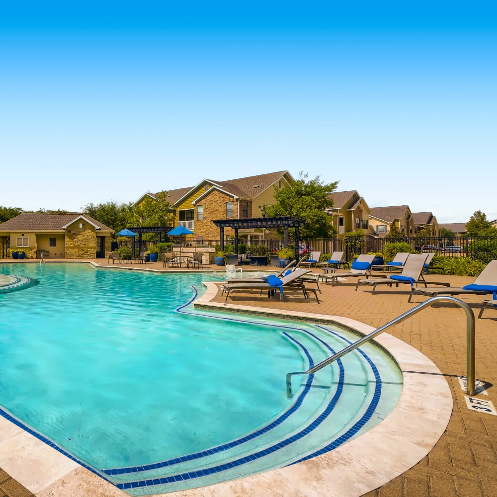 Swimming pool at Grand Villas Apartments in Katy, Texas