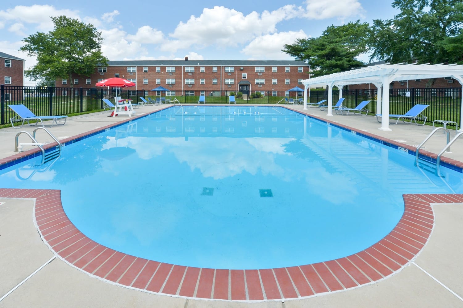 Swimming pool at Hyde Park Apartment Homes in Bellmawr, New Jersey