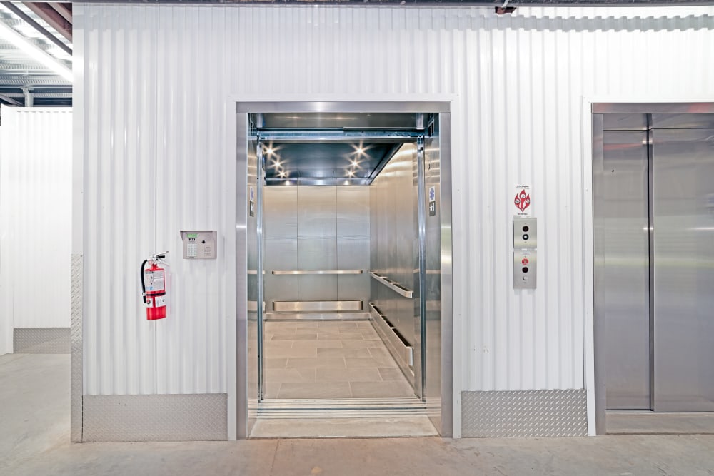 Elevator access at self storage facility in North Augusta, South Carolina