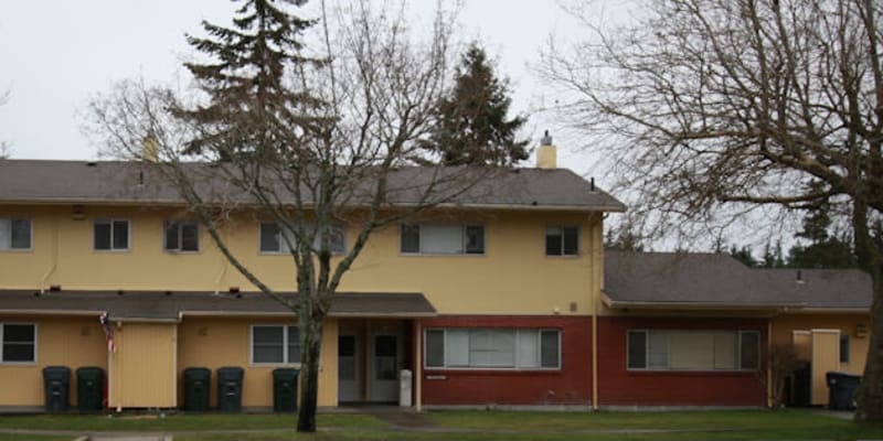 Exterior of the front of a home at Hillside in Joint Base Lewis-McChord, Washington