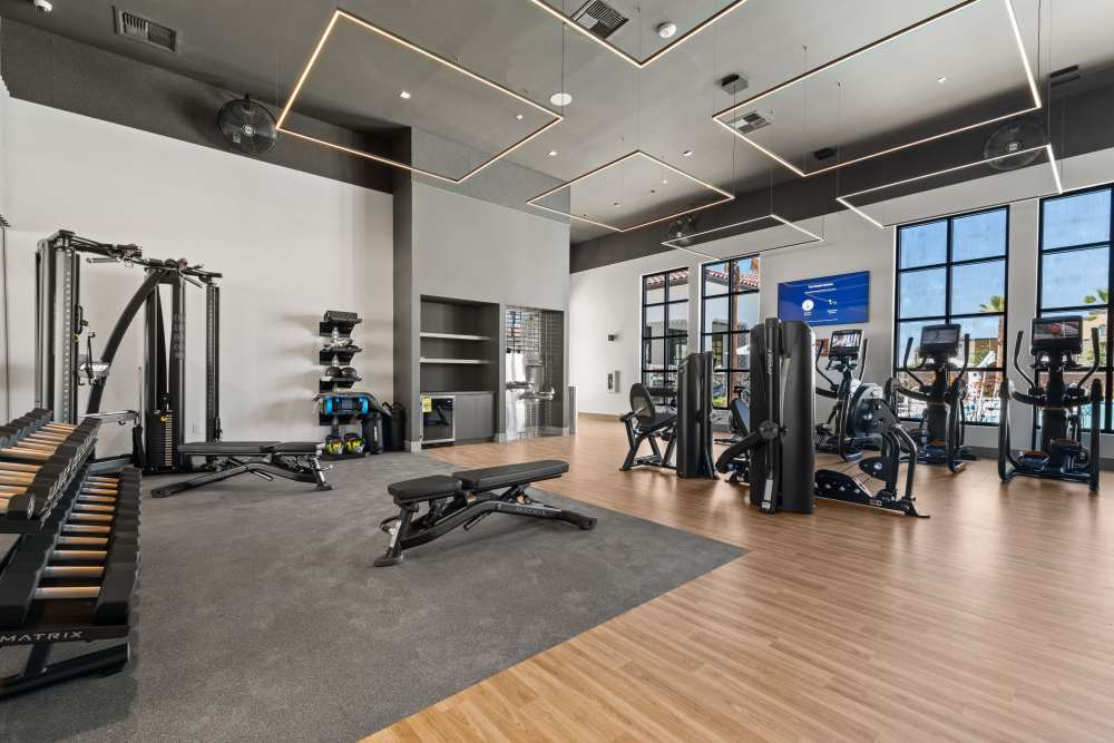 Our Luxury Apartments in Folsom, California showcase a Fitness Center