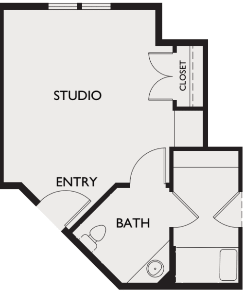 Memory Care private suite at Crystal Terrace of Klamath Falls in Klamath Falls, Oregon
