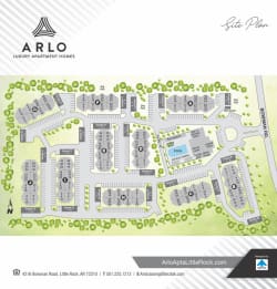 Site map of Arlo Luxury Apartment Homes in Little Rock, Arkansas