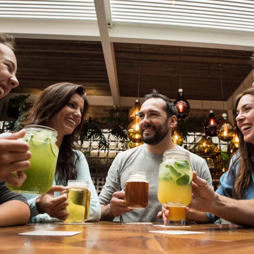 Friends having drinks at Waterford Harbour in Groveport, Ohio