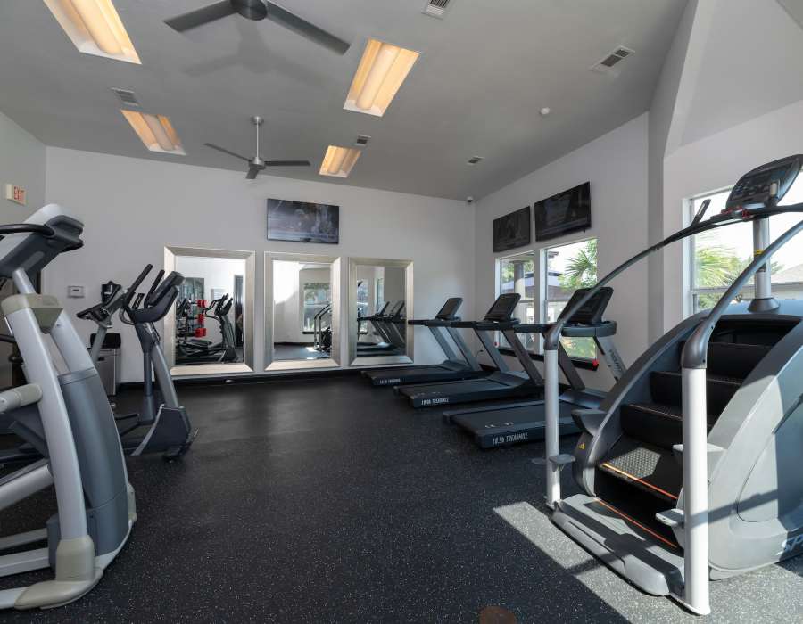 Fitness center at The Spencer Park Row in Houston, Texas