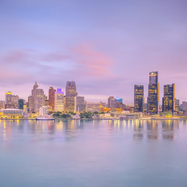 Explore the neighborhood around Village Center in Detroit, Michigan