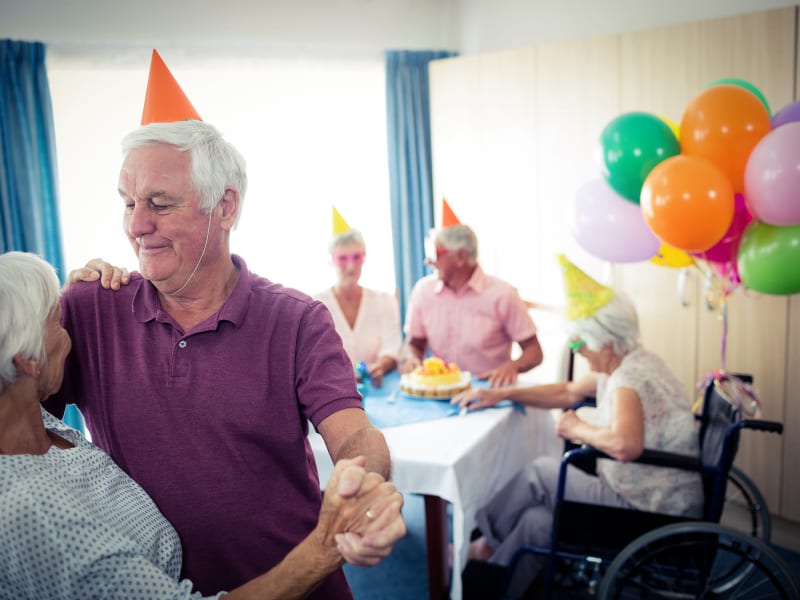 Birthday party at Montello Care Center in Montello, Wisconsin