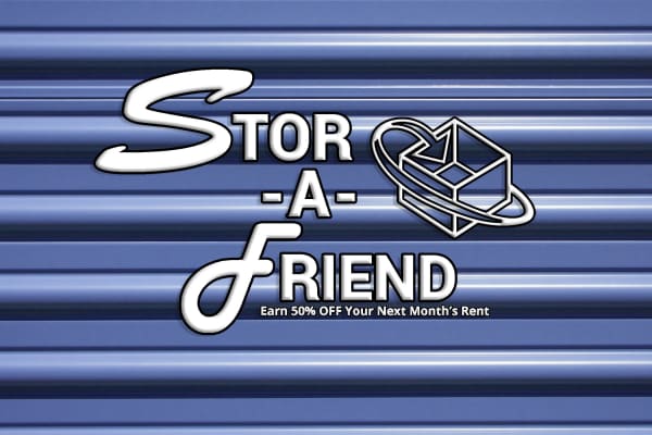 Stor-a-friend promo at Storaway Self Storage in Palm Bay, Florida