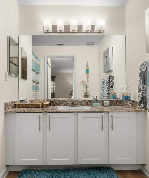 Bathroom vanity at Emerald Palms in Miami, Florida