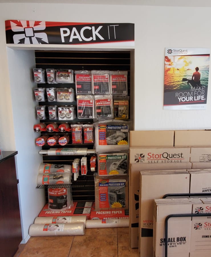 Packing supplies available at StorQuest Self Storage in Tempe, Arizona