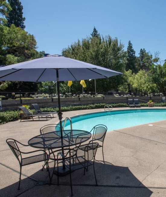 Pool area at Zinfandel Ranch Apartments in Rancho Cordova, California