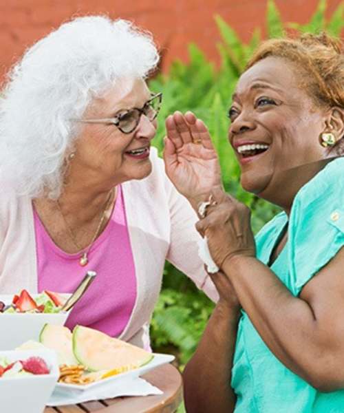 Residents gossiping at Golden Sands in Ocean Park, Washington