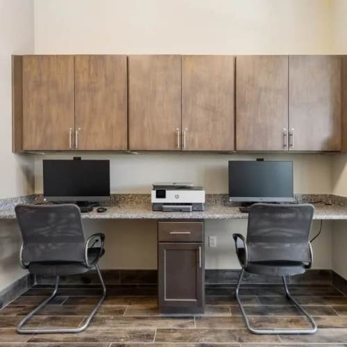 Community business center at The Residences at Creighton Waterway in North Port, Florida