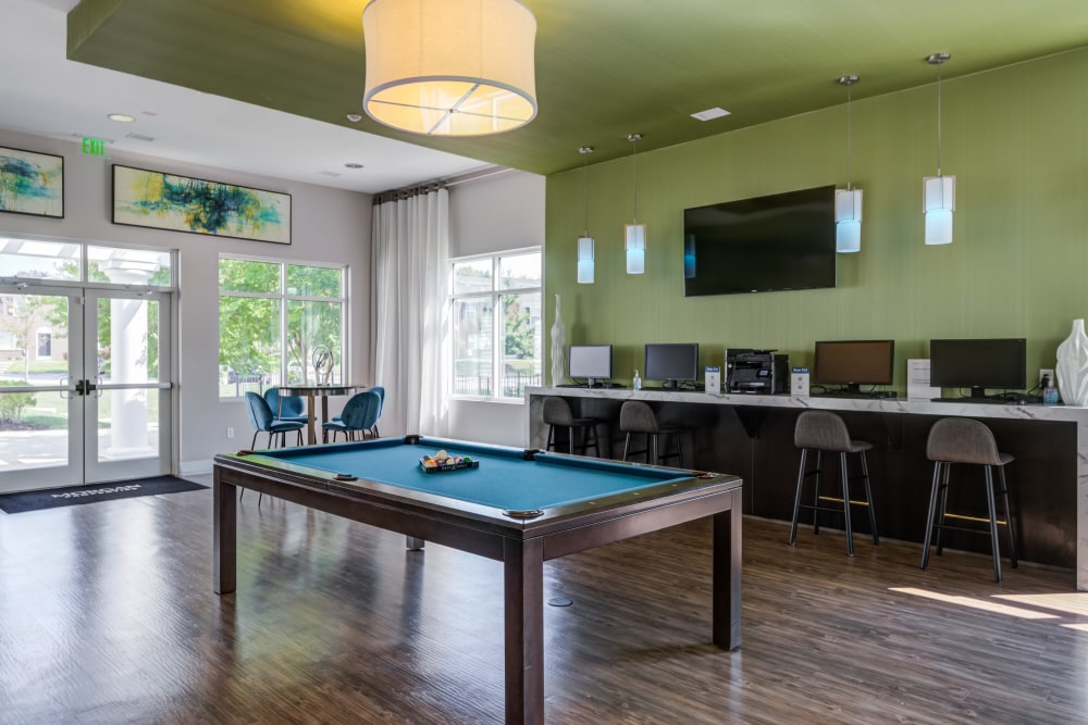 Clubhouse area at The Townhomes at Diamond Ridge in Baltimore, Maryland