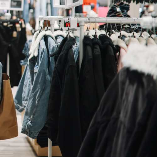 Clothes section in the shopping mall near Providence Greene II in Wheeling, West Virginia