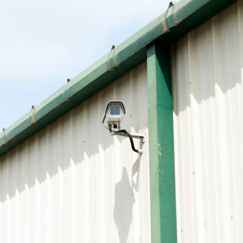 Exterior view of climate-controlled storage units at Red Dot Storage in Holt, Michigan