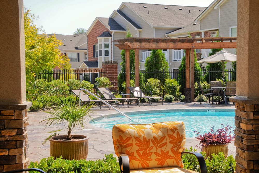 Resort-style pool at Villas at Houston Levee East Apartments in Cordova, Tennessee