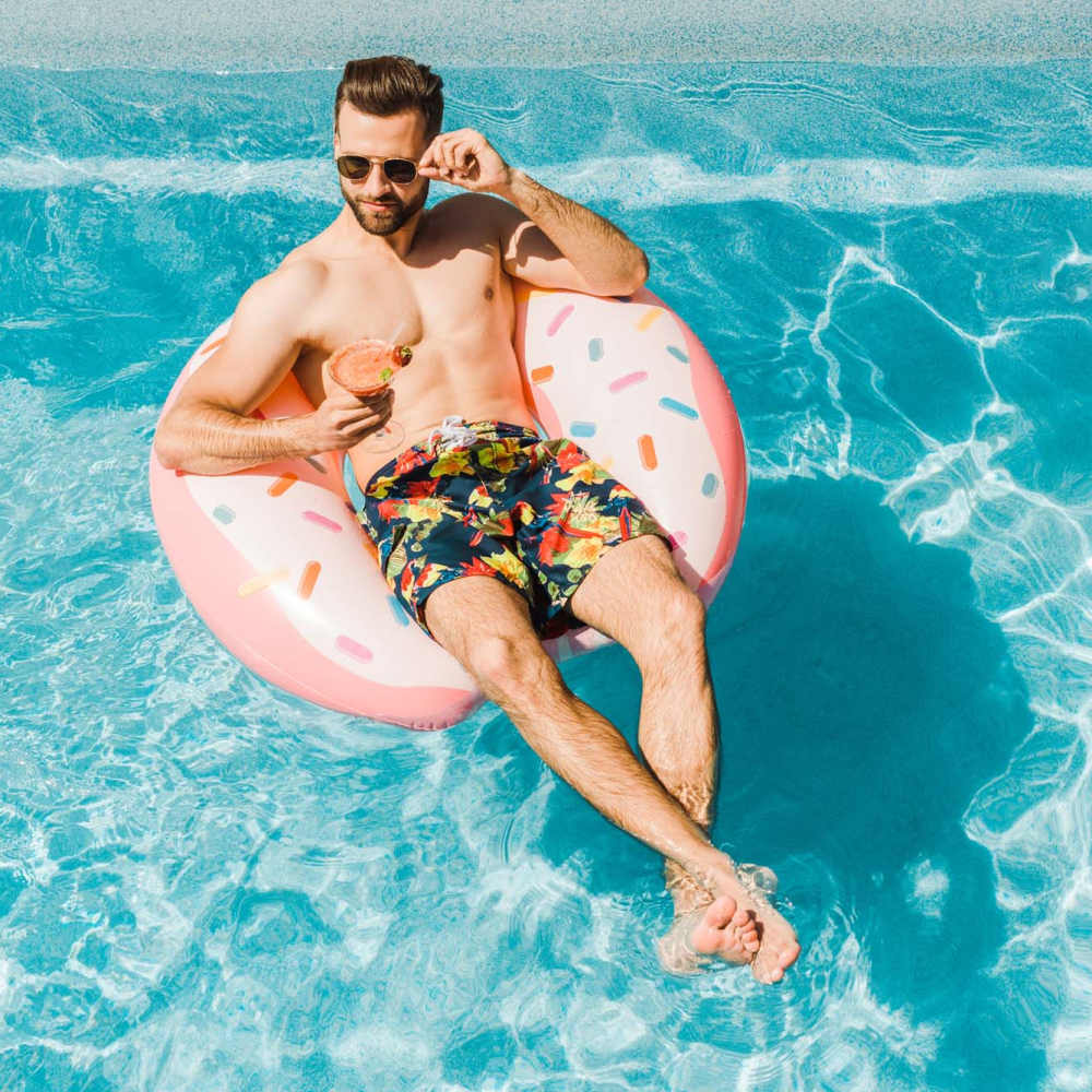 Swimming pool at Fairfax Towers in West Hollywood, California