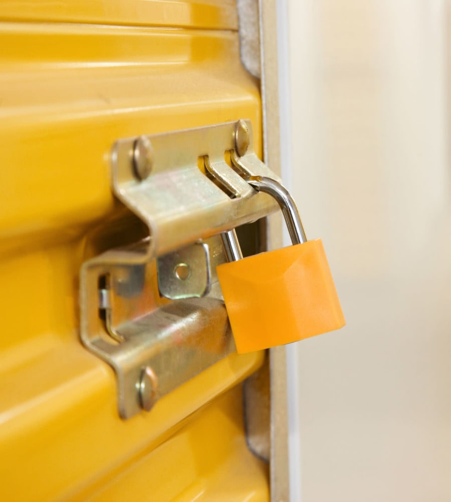 Lock on a unit at StorageOne Flamingo Near Hualapai in Las Vegas, Nevada