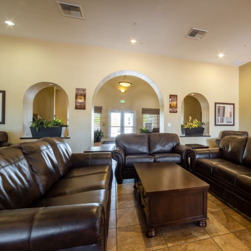 district office living room in Vista Del Sol in Twentynine Palms California