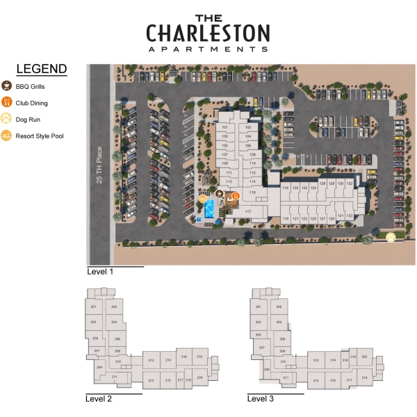 The Charleston Apartments site plan