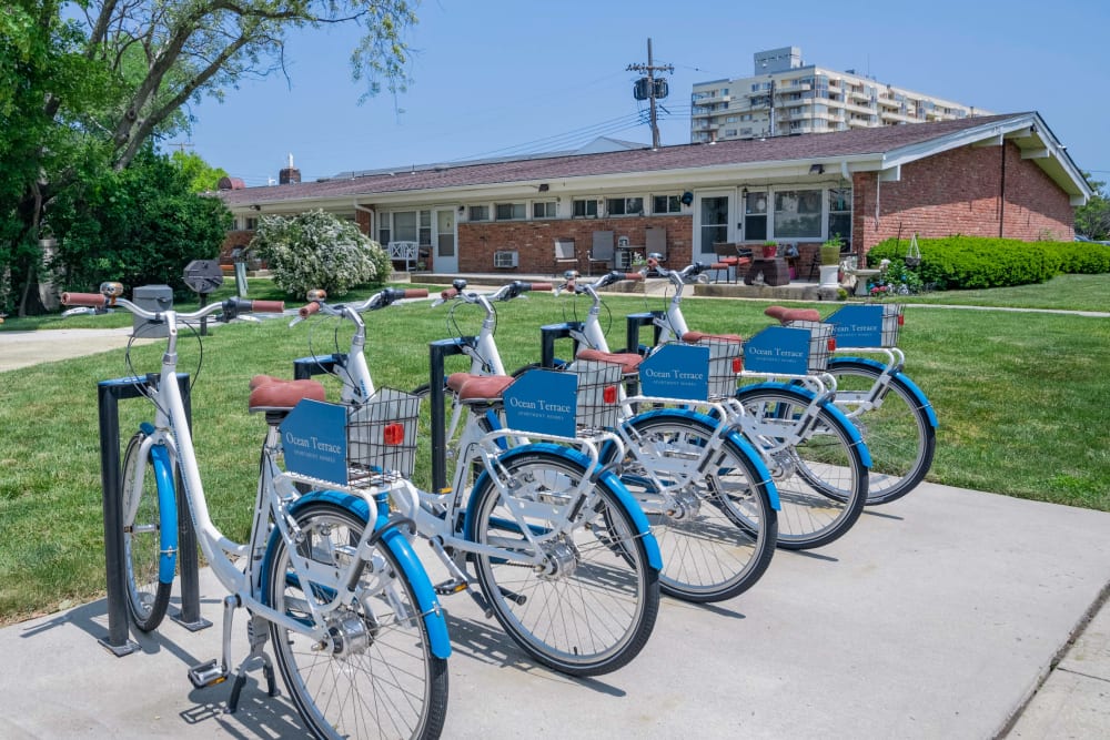Free bike share at Ocean Terrace Apartment Homes in Long Branch, New Jersey