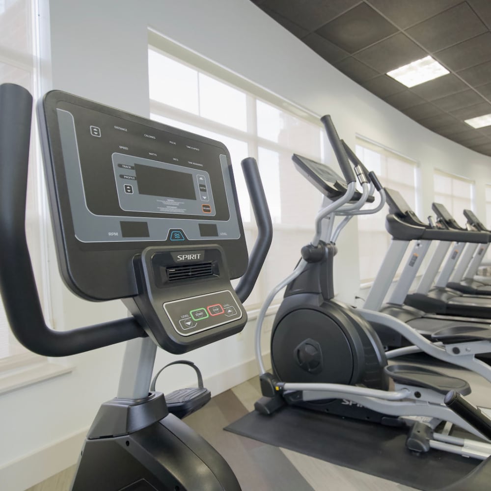 Gym and exercise machines at CityView in North Kansas City, Missouri