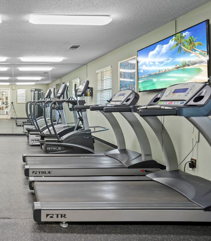 The Fitness center at The Greens of Bedford in Tulsa, Oklahoma