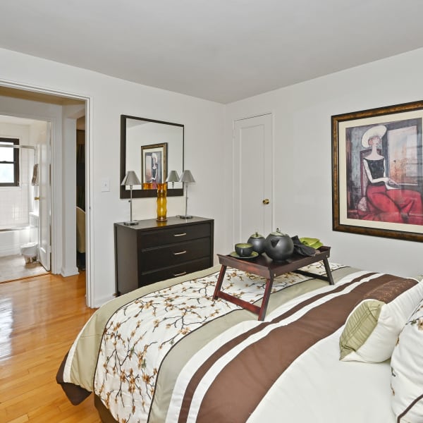 Bedroom at Brookchester Apartments in New Milford, New Jersey