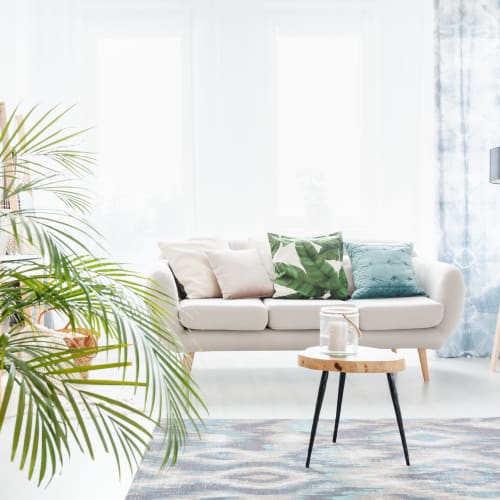 A furnished living room at Town Center in Joint Base Lewis McChord, Washington