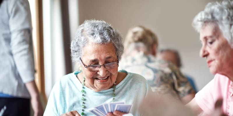Residents playing cards at The Blake at LPGA in Daytona Beach, Florida