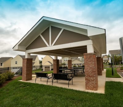 Volleyball court at Charleston Row Townhomes in Pineville, North Carolina